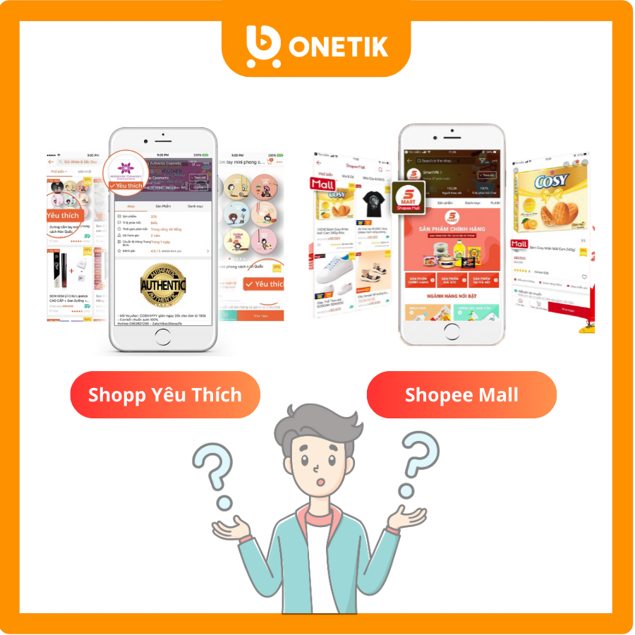 Shop Yêu Thích và Shopee Mall Sự Khác Biệt