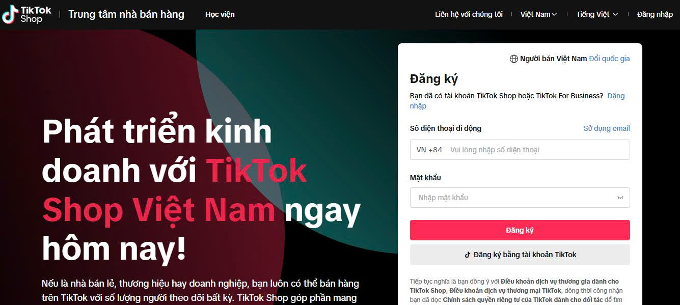 bán hàng TikTok Shop