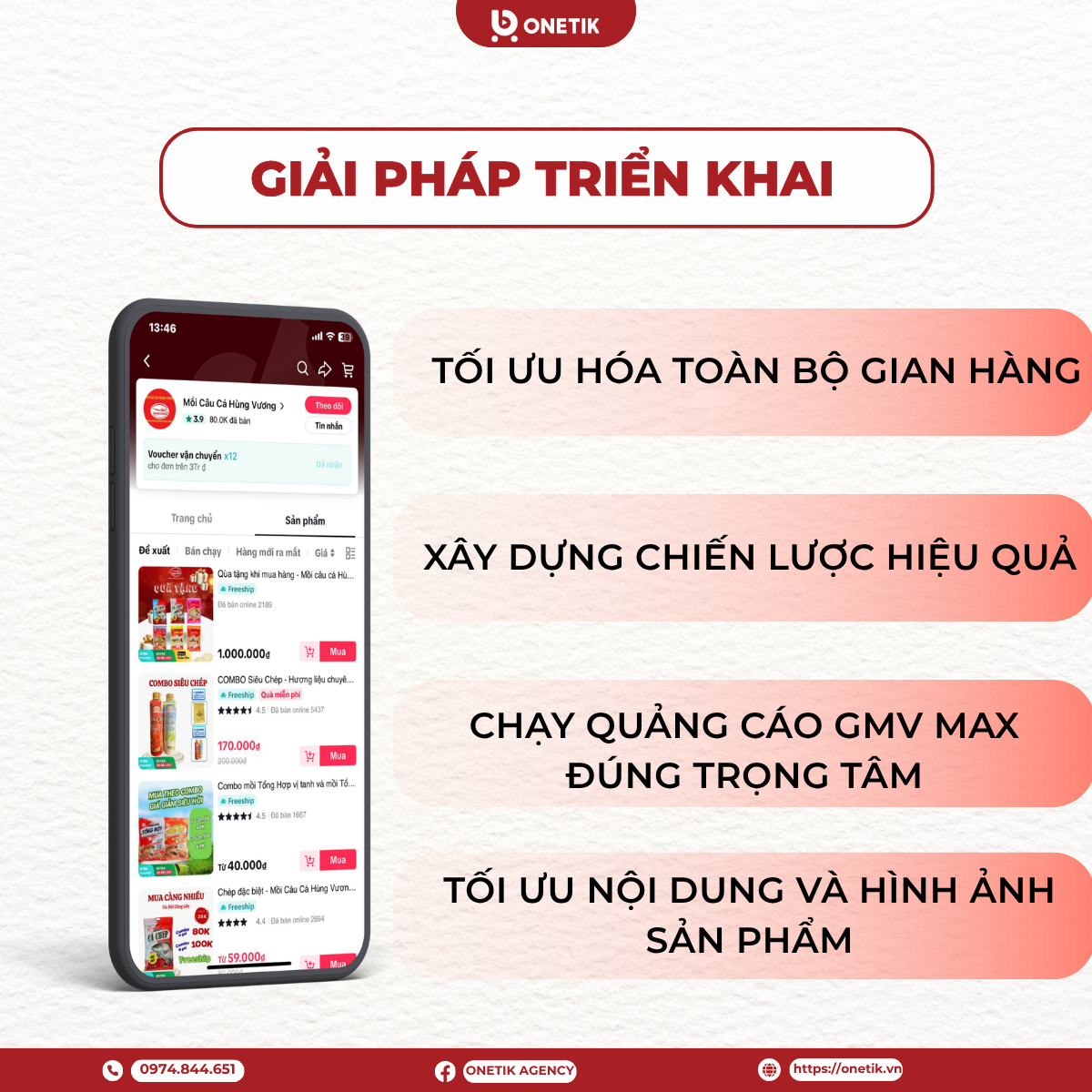 Giải pháp vận hành cốt lõi ONETIK triển khai 